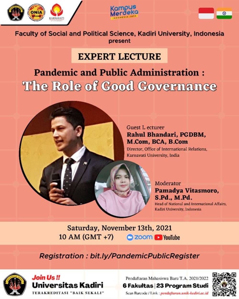Expert Lecturer 2021 “Pandemic And Public Administration: The Role Of Good Governance”