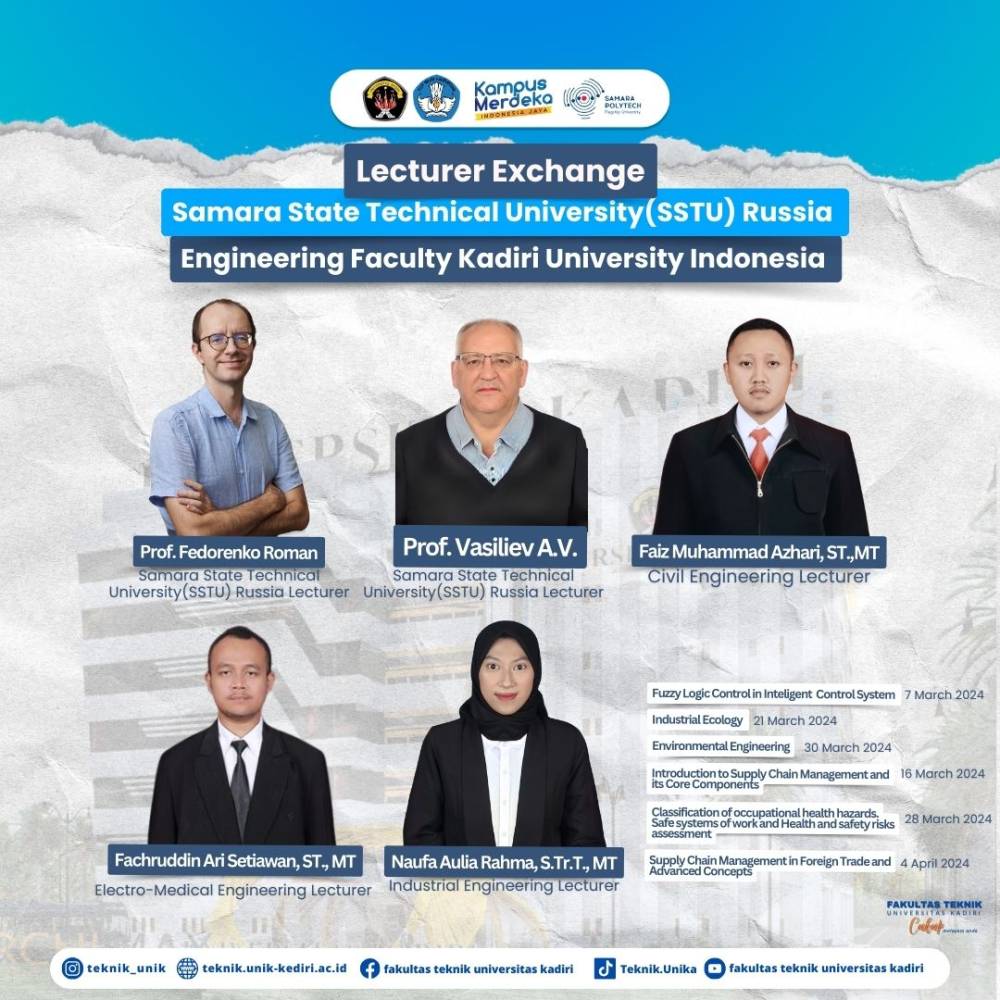 “Lecturers Exchange Engineering Faculty of Kadiri University and Samara State Technical University, Russia 2024”